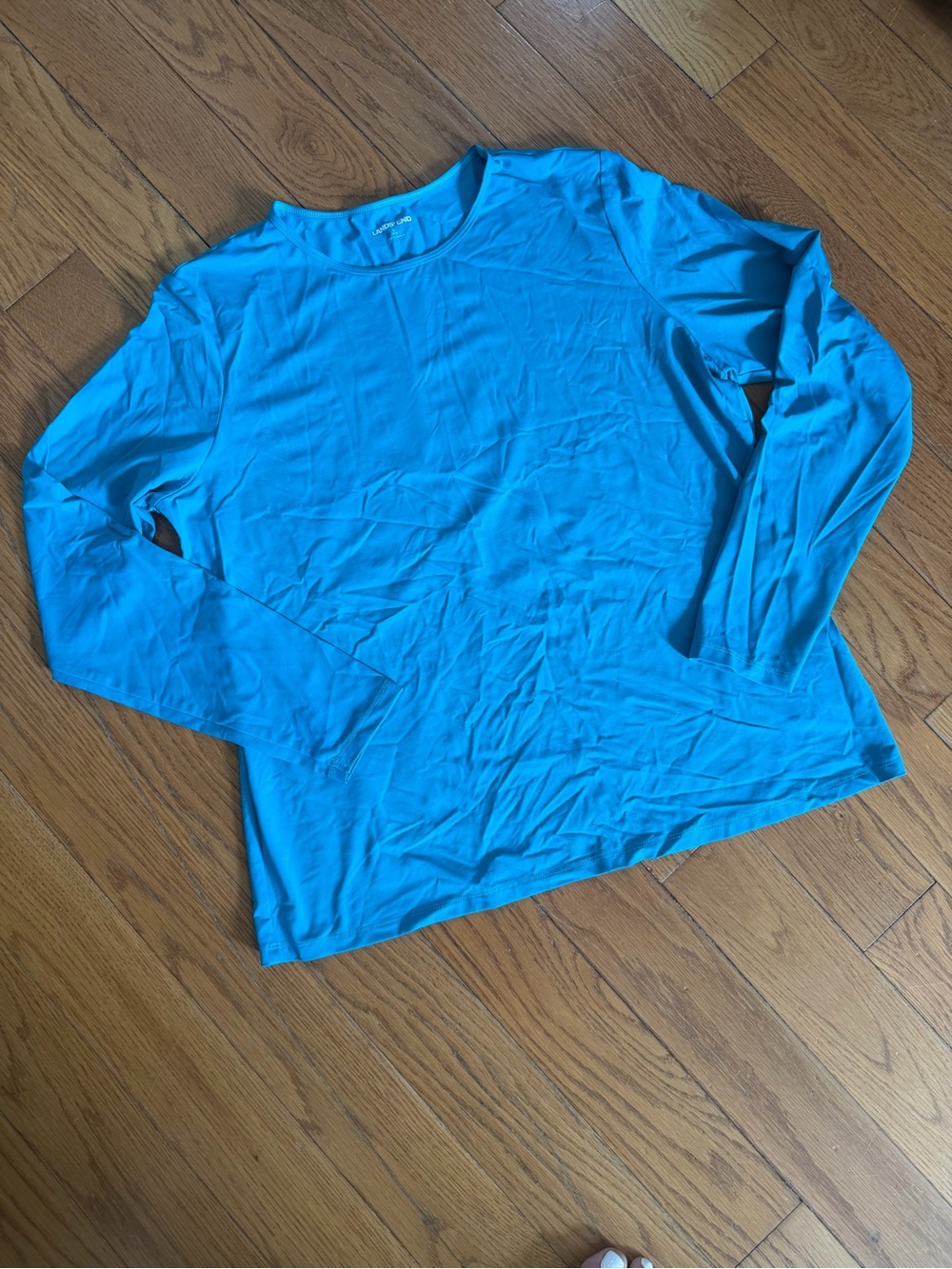 Lands' End Long Sleeve Rash Guard Shirt